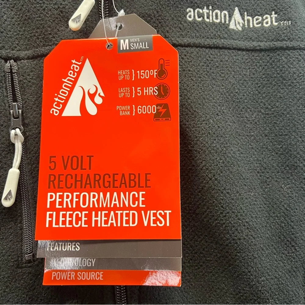 ActionHeat Men’s Black Heated Vest‎ Small